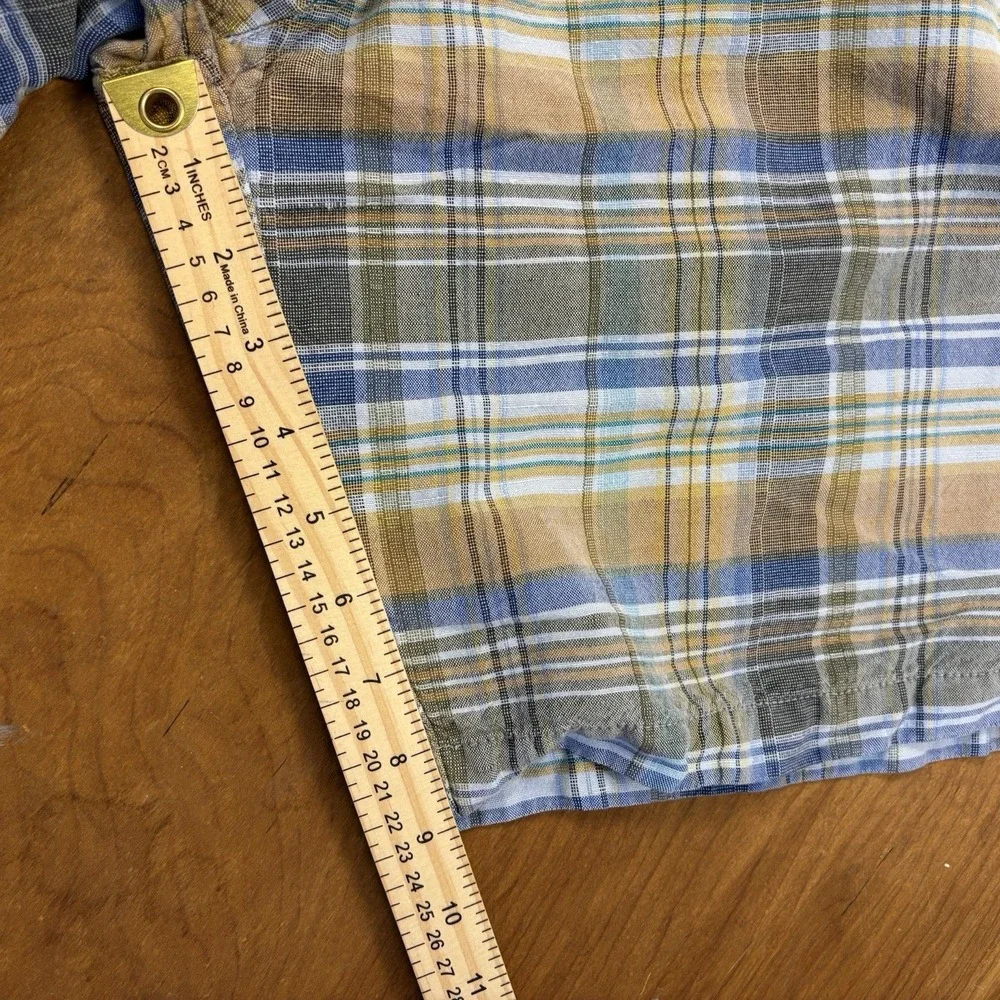 Tommy Bahama Plaid Linen‎ Shorts Lot 2 Mens Size 35 Summer Casual Beach Preppy